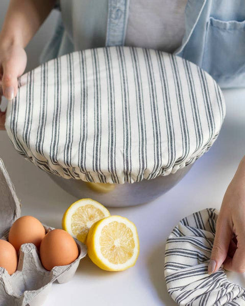 Stripe bowl cover (set of two)