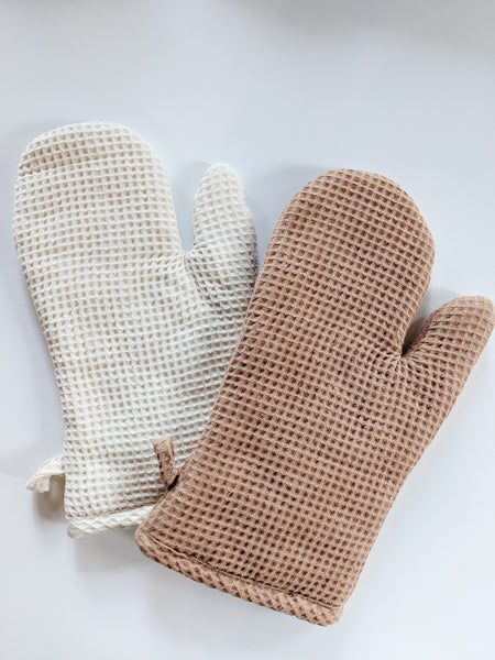 Cotton Waffle Oven Mitt