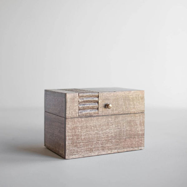 wooden recipe box