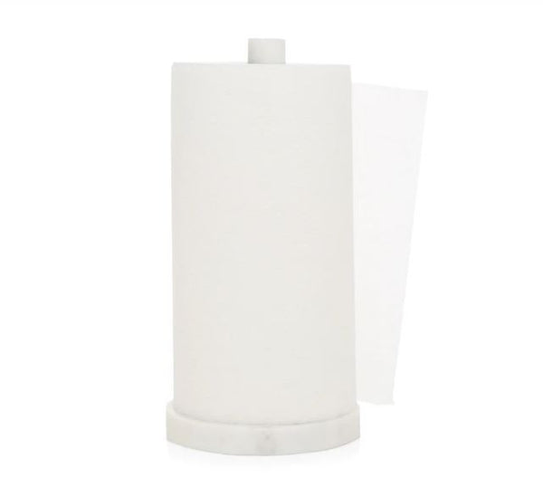 white marble paper towel holder