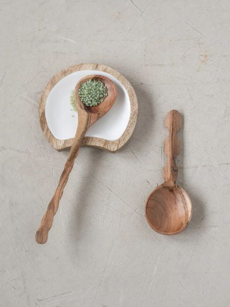 wood spoon rest in kitchen