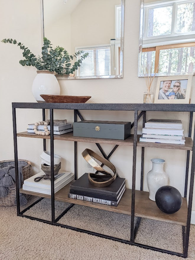 spring home decor in modern farmhouse kitchen