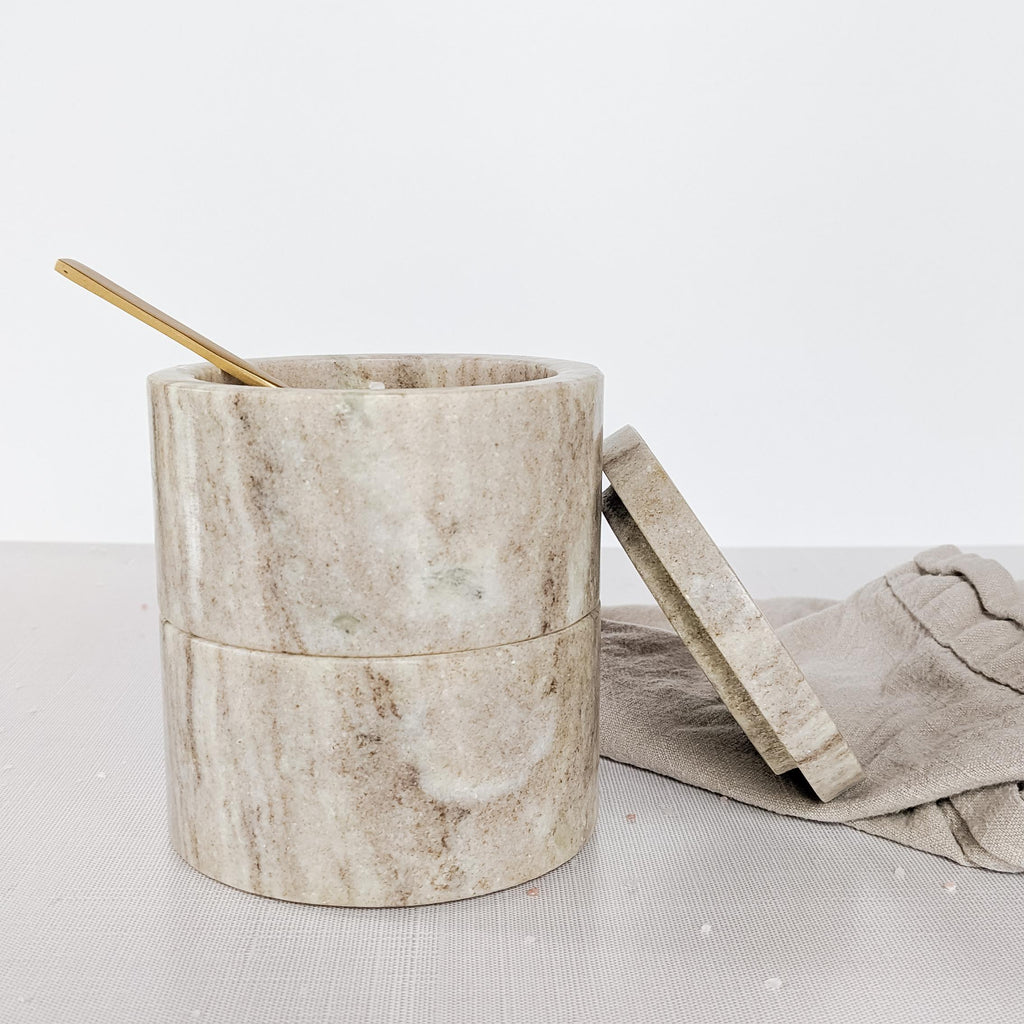 Beige Marble Pinch Pot