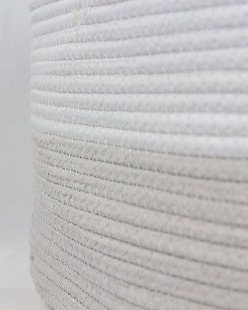 Beige and White Cotton Basket_color details_Modern organic home decorating