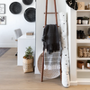 Brushed Cotton Striped Throw with Fringe on Blanket Ladder
