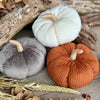 Cream Corduroy Pumpkin for Fall Decorating
