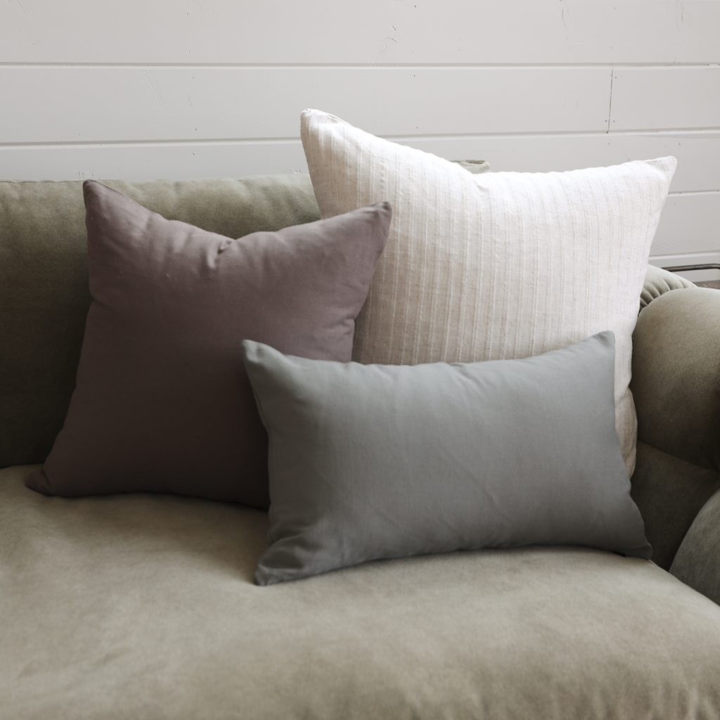 Cream Pillow Cover on Couch