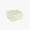 Woven rectangular box on a white background