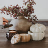 Cream colored Pumpkin Jar Candle_Fall home scents