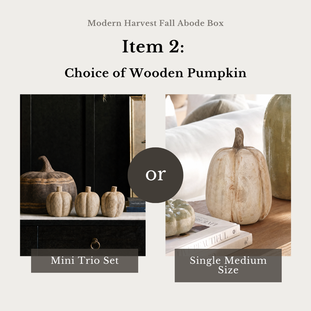 Fall Home Decor Subscription Box: Item 1: Choice of Wooden Pumpkin