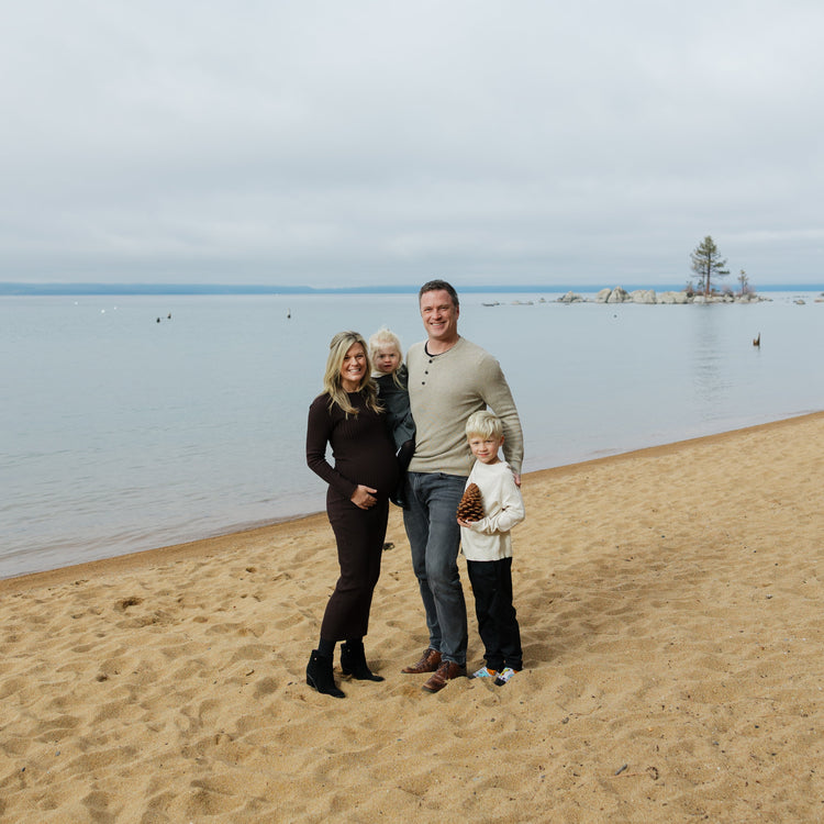 Family photo on beach