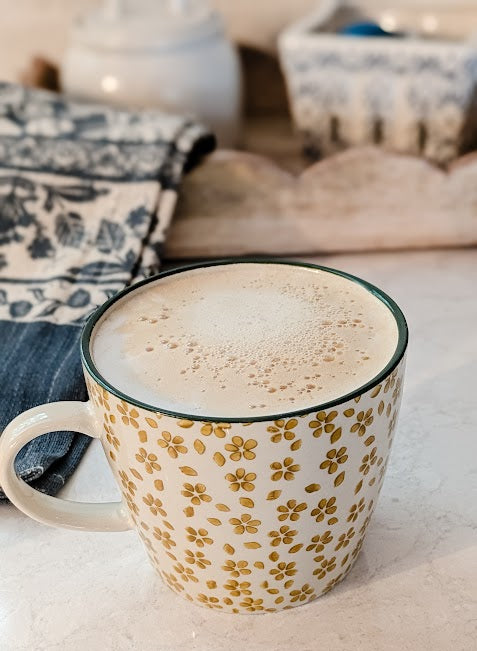 Floral Mug with Coffee