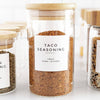 Glass Spice Jar with Label