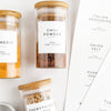 Glass Spice Jar with Label Pack