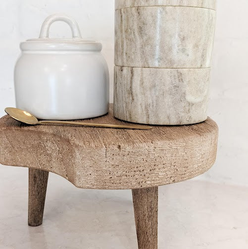 Handmade Wood Riser in kitchen