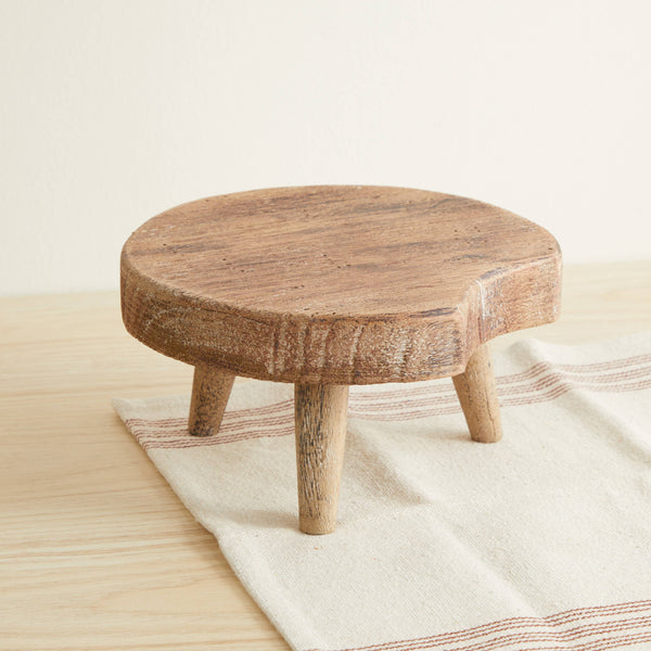 Handmade Wooden Riser with kitchen towel