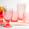 Hobnail Acrylic Drinking Glass_Pink