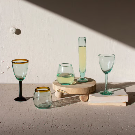 Isla Stemless Wine Glass_handmade drinkware