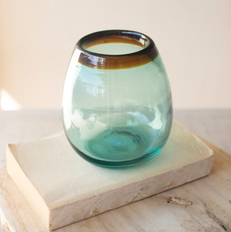Isla Stemless Wine Glass_recycled glass drinkware