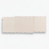 Beige table runner on a white background - organic modern home decor
