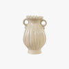 Lucille Petite Vase Style 3 - cream stoneware bud vase with handles