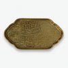 Bronze sculptural tray on a white background
