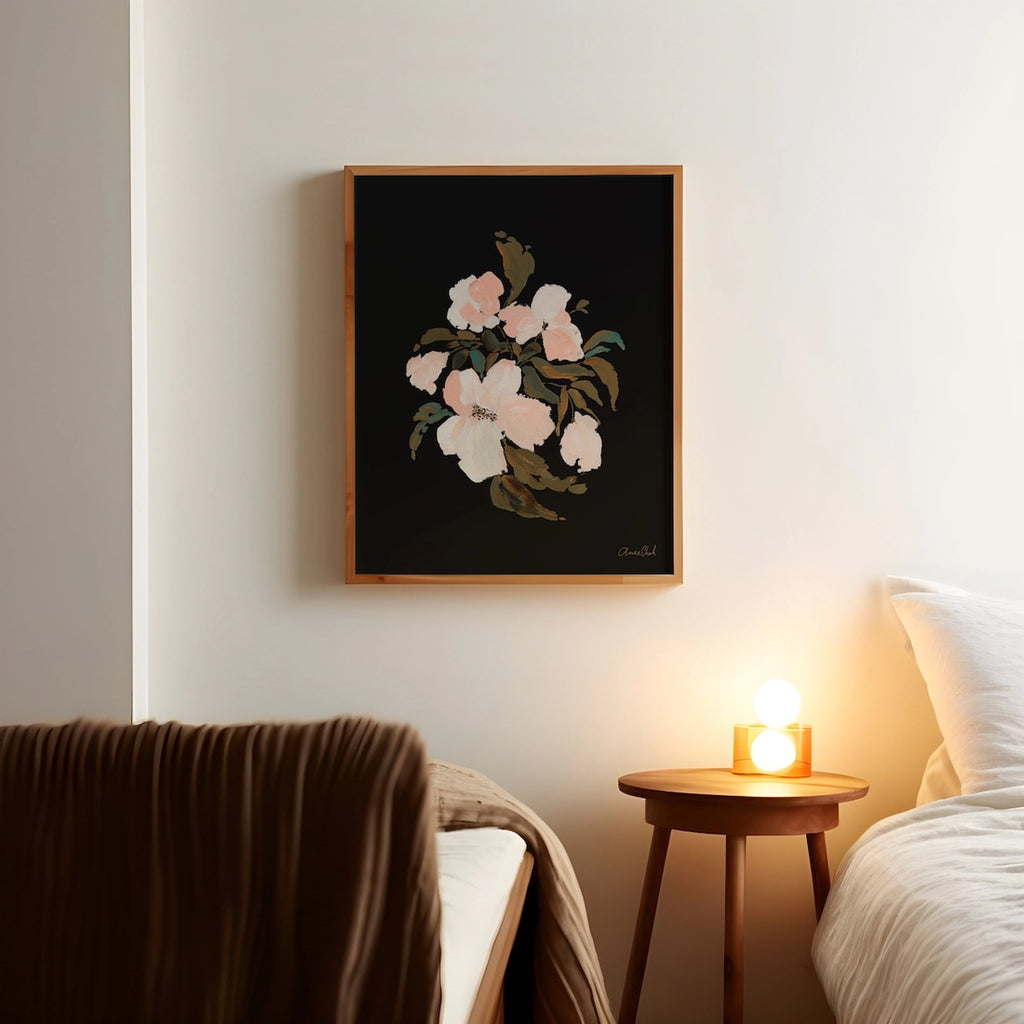 Peony Flower Art Print on Wall