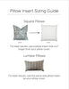 Pillow Insert Sizing Guide