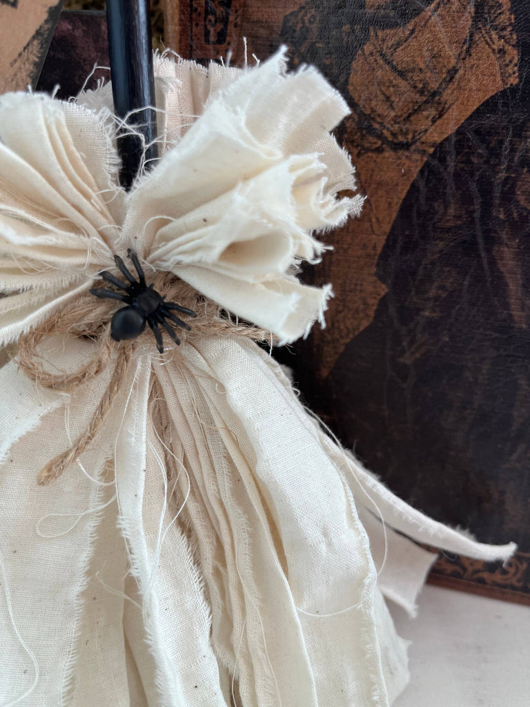 Rustic, Primitiative Witch Broom for Halloween Decorating
