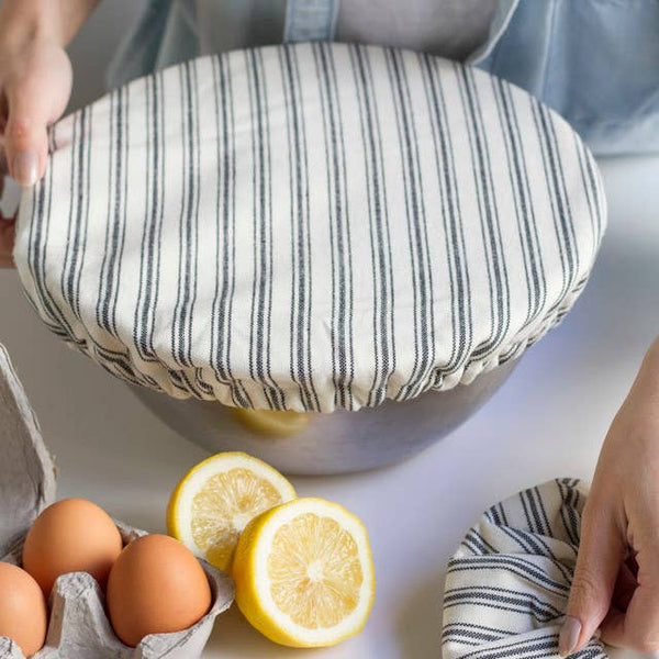 Stripe bowl cover (set of two)