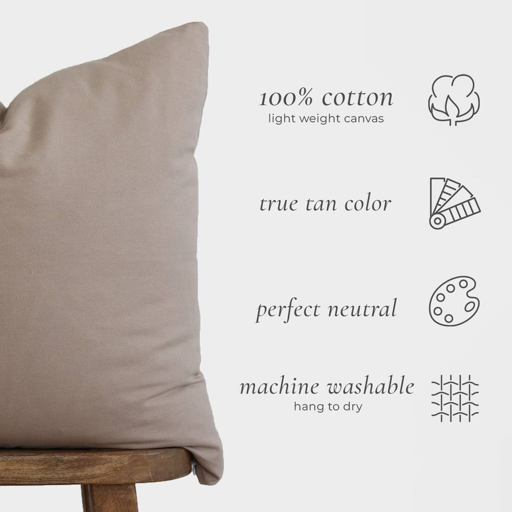 Taupe Pillow Cover Details