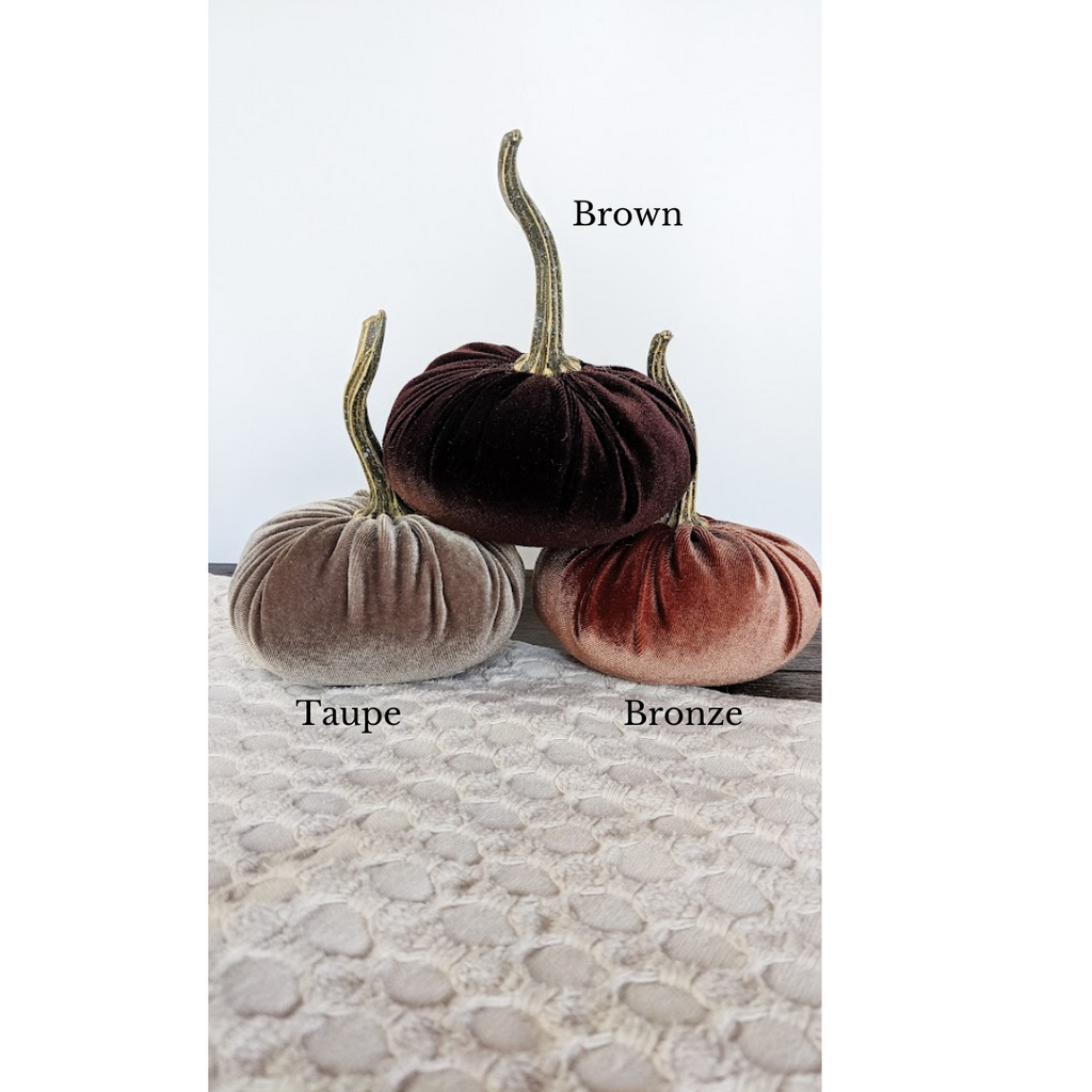 velvet pumpkins for fall decorating, home decor subscription box item