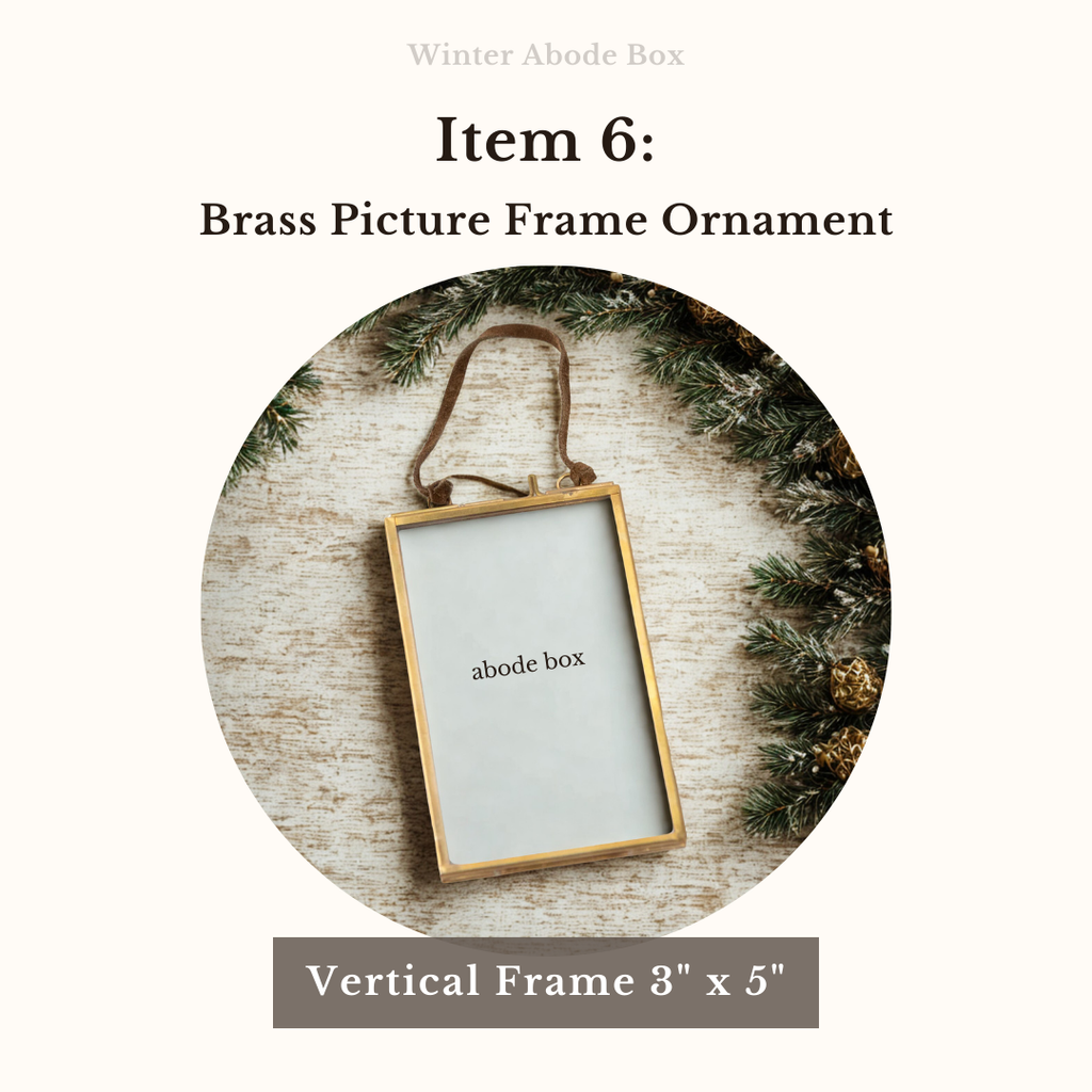 Winter Abode Box Item 6 | Brass Picture Frame Ornament