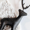Black Cast Iron Reindeer Figurine