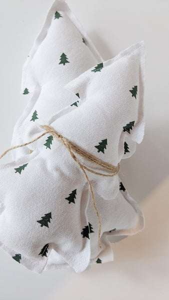 Christmas Tree Pillows in white