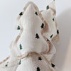 set of two christmas tree pillows in natural linen color