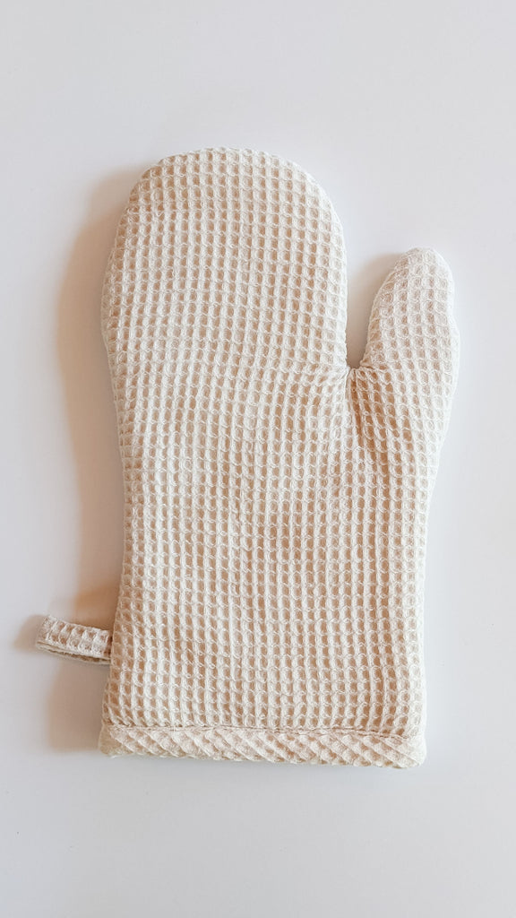 Cream Cotton Oven Mitt