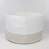 white and cream storage basket_modern organic home decor