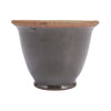 Grey Ceramic Planter Pot with Terracotta