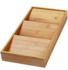 Bamboo drawer spice rack on white background