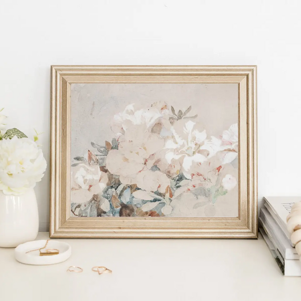 Neutral Florals Art Print
