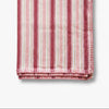 Red and Pink Stripe Christmas Tea Towel on white background