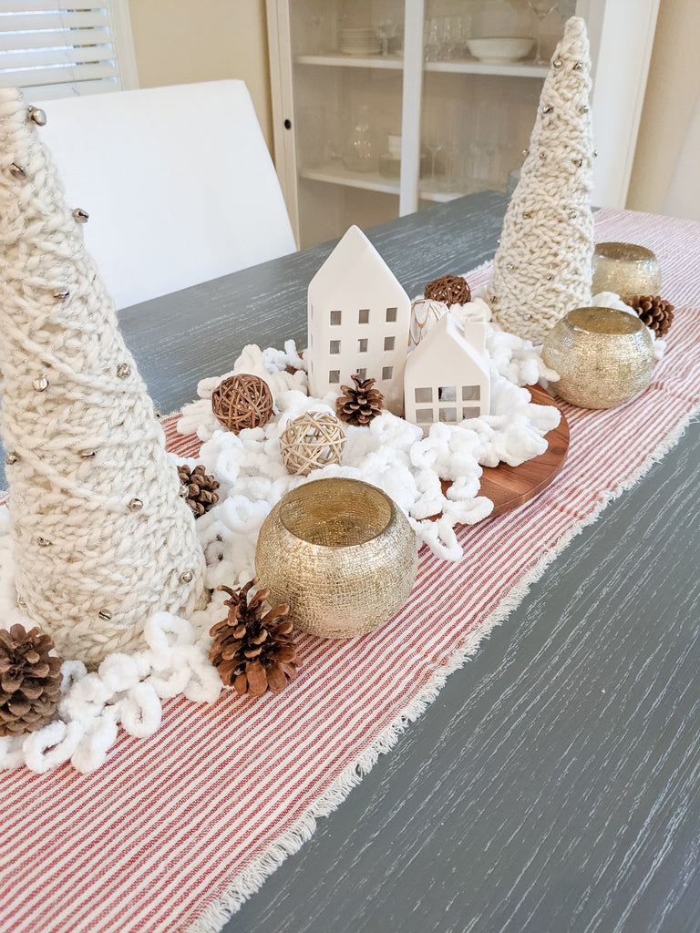 Red and White Striped Table Runner
