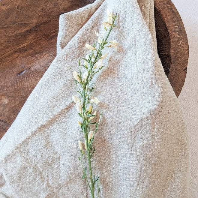 beige linen napkin