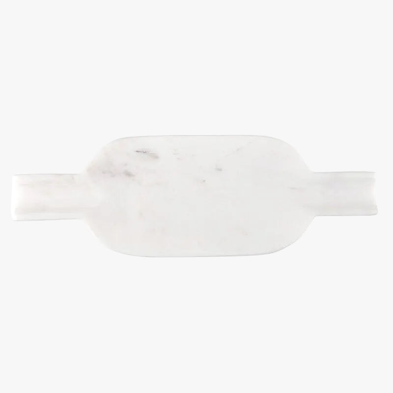 White decorative marble tray