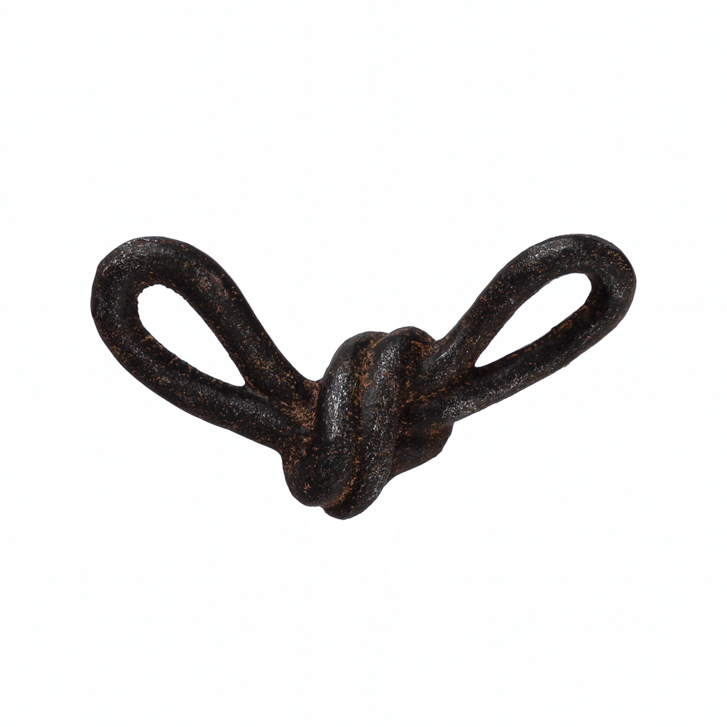 black cast iron knot figurine