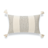 stripe lumbar pillow with tassels