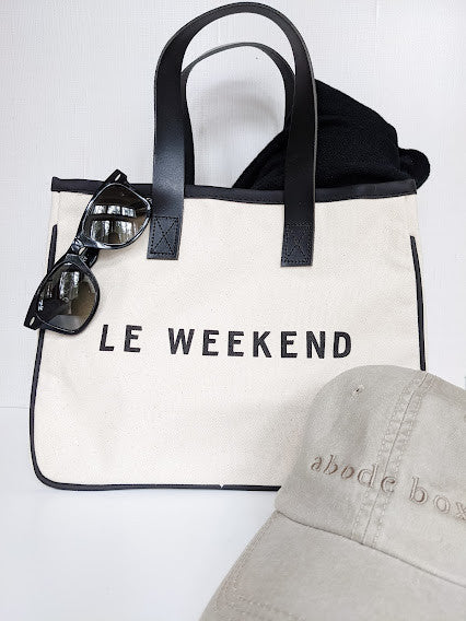 black and white le weekend bag