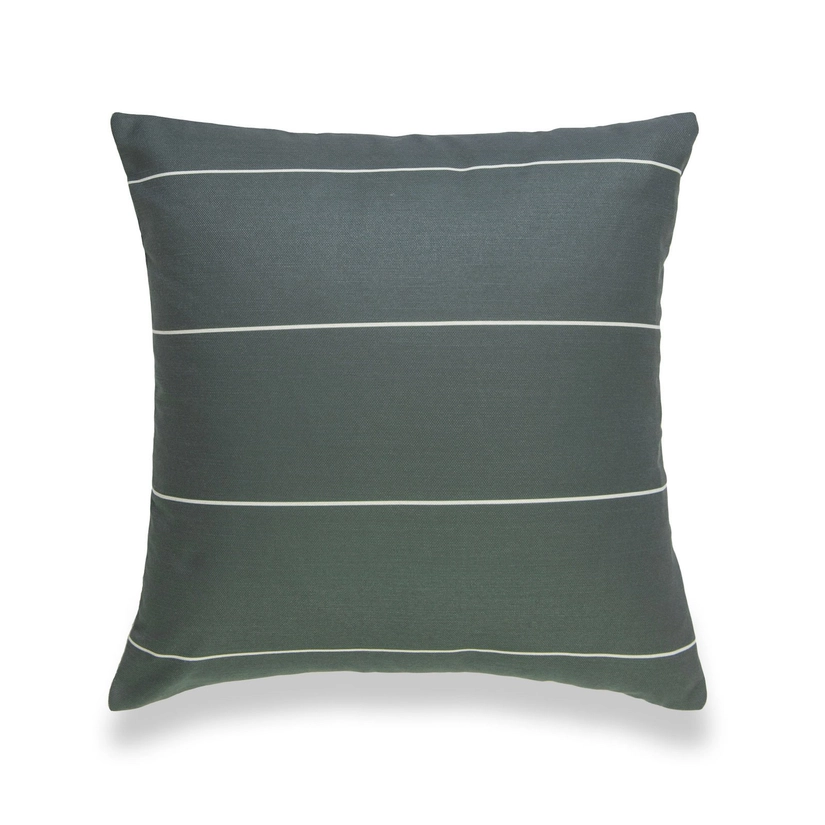 green and white stripe decor accent pillow cover
